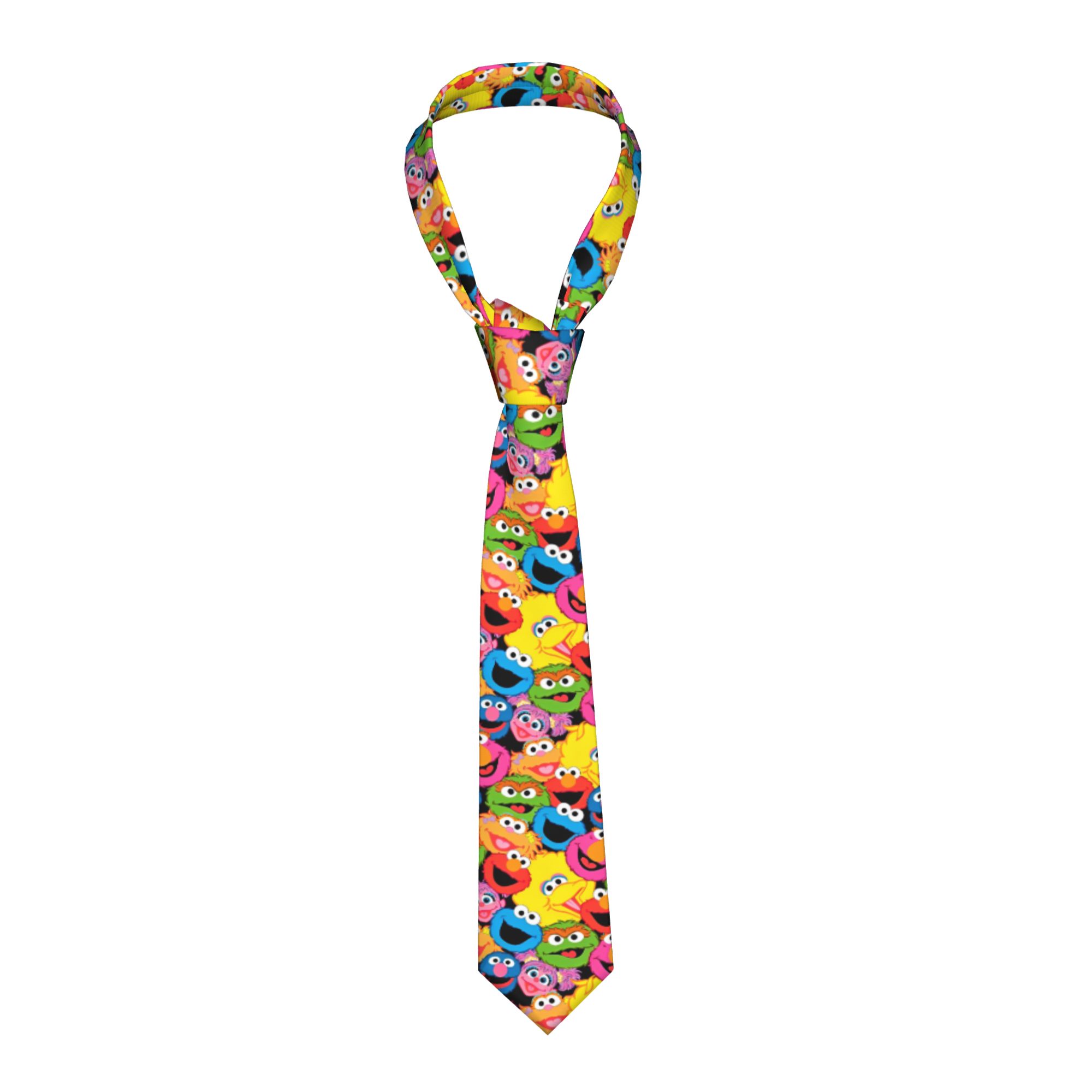 Men Accessories Wedding - Sesames Streets Cartoon Comedy Necktie 8