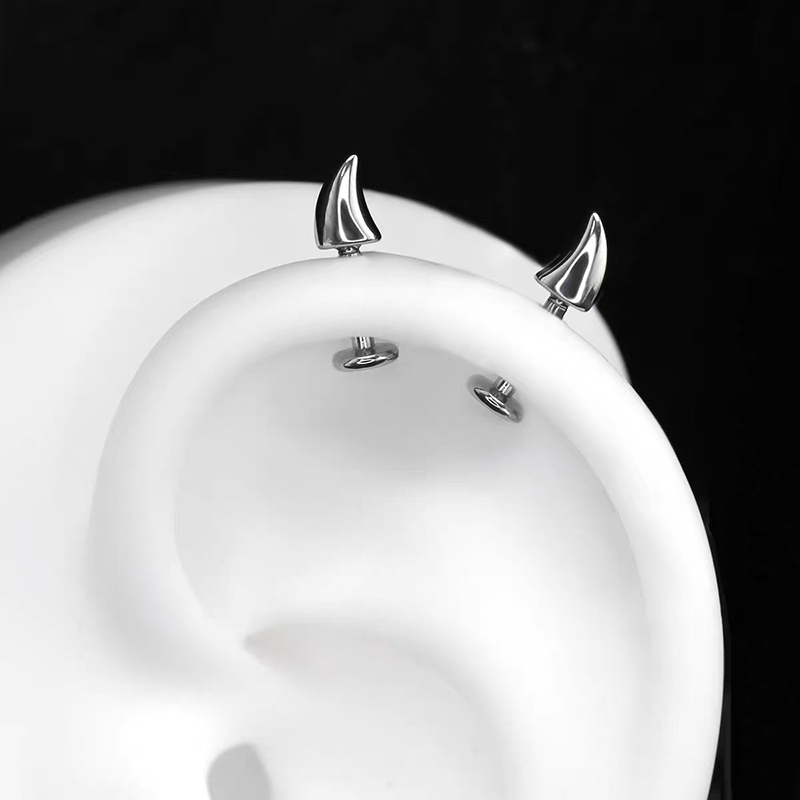 Men Accessories Sale - Hot Sale Cute Devil Horn Piercing
