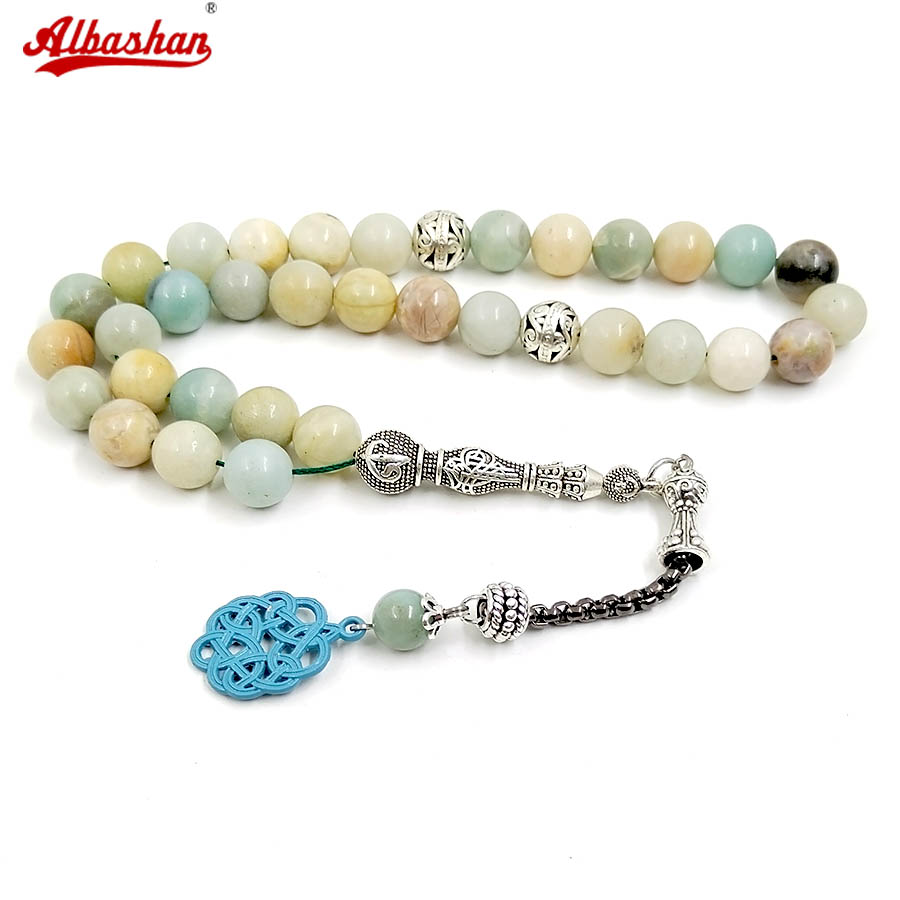 Men Accessories Amazon - Natural Amazon stone, Tasbir, Muslim rosary,33/45/51/66/99/100