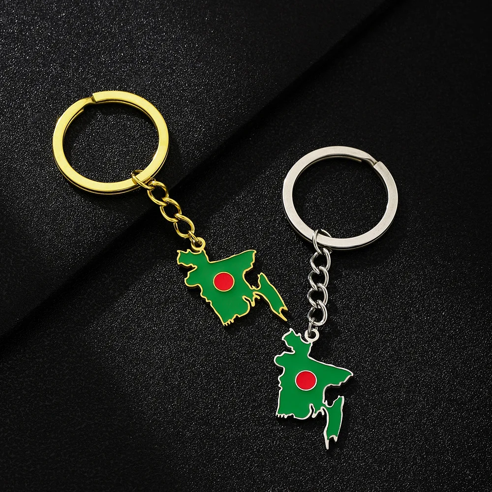 Men Accessories Amazon - Amazon hot-selling Bangladesh map flag keychain