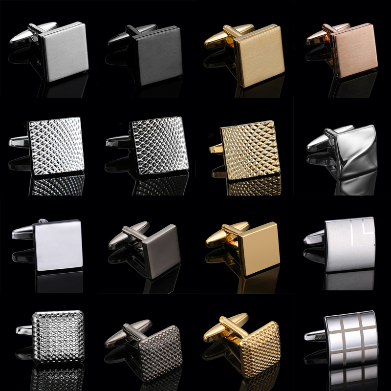 Men Accessories Drawing - Luxury men's French shirt cufflinks square