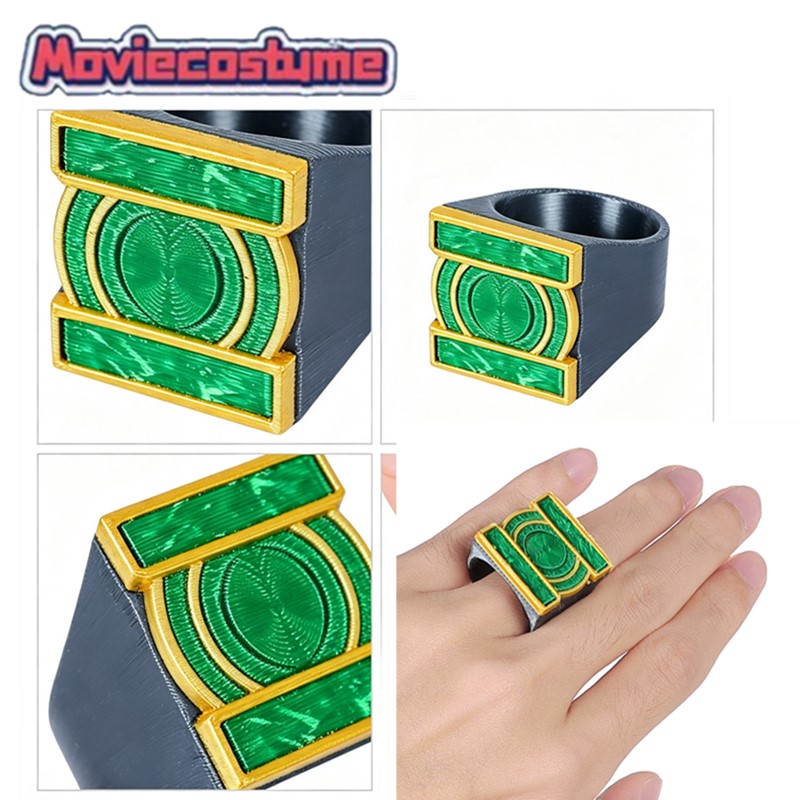Men Accessories Jordan - Green Gold Finger Rings Adult Hal
