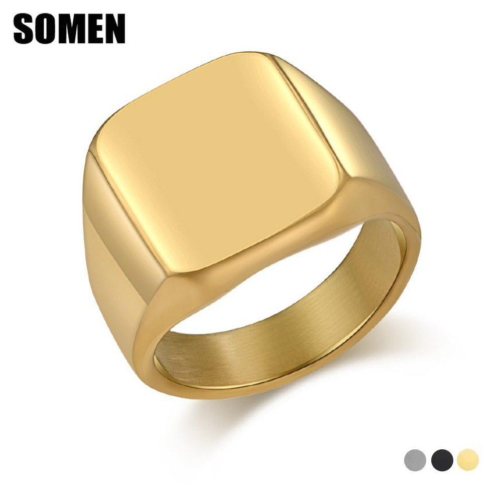 Signet Ring Men - Somen Signet Square Tungsten Carbide Ring