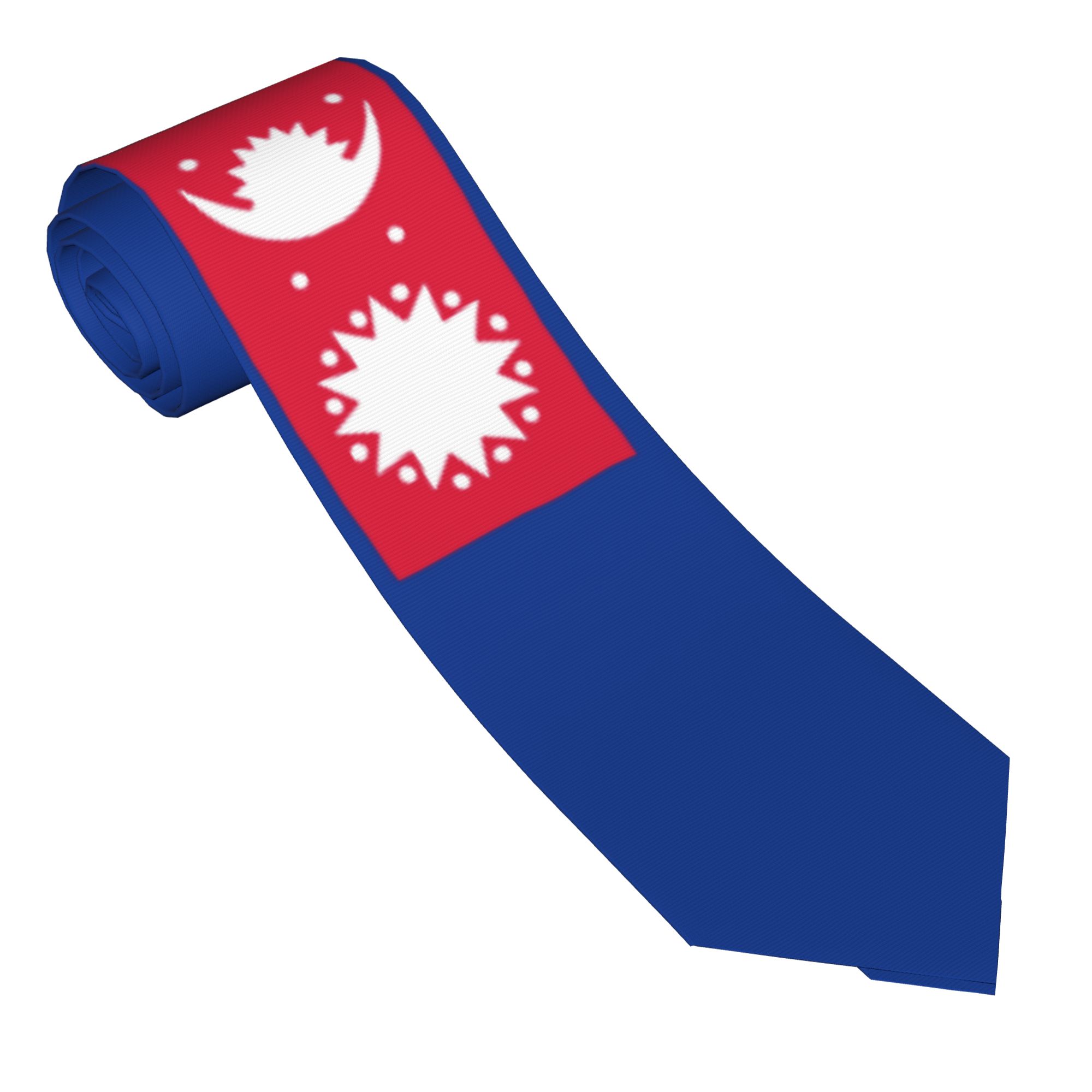 Men Accessories Nepal - Nepal National Flag Tie Graphic Neck