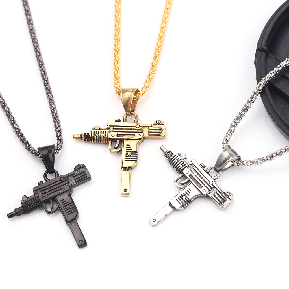 Punk Uzi Pistol Machine Gun Ne - Men Accessories Fashion review and price