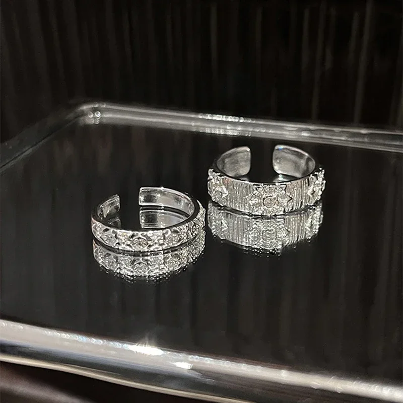 Shiny Metal Open Ring for Men  - Men Accessories Drawing review and price