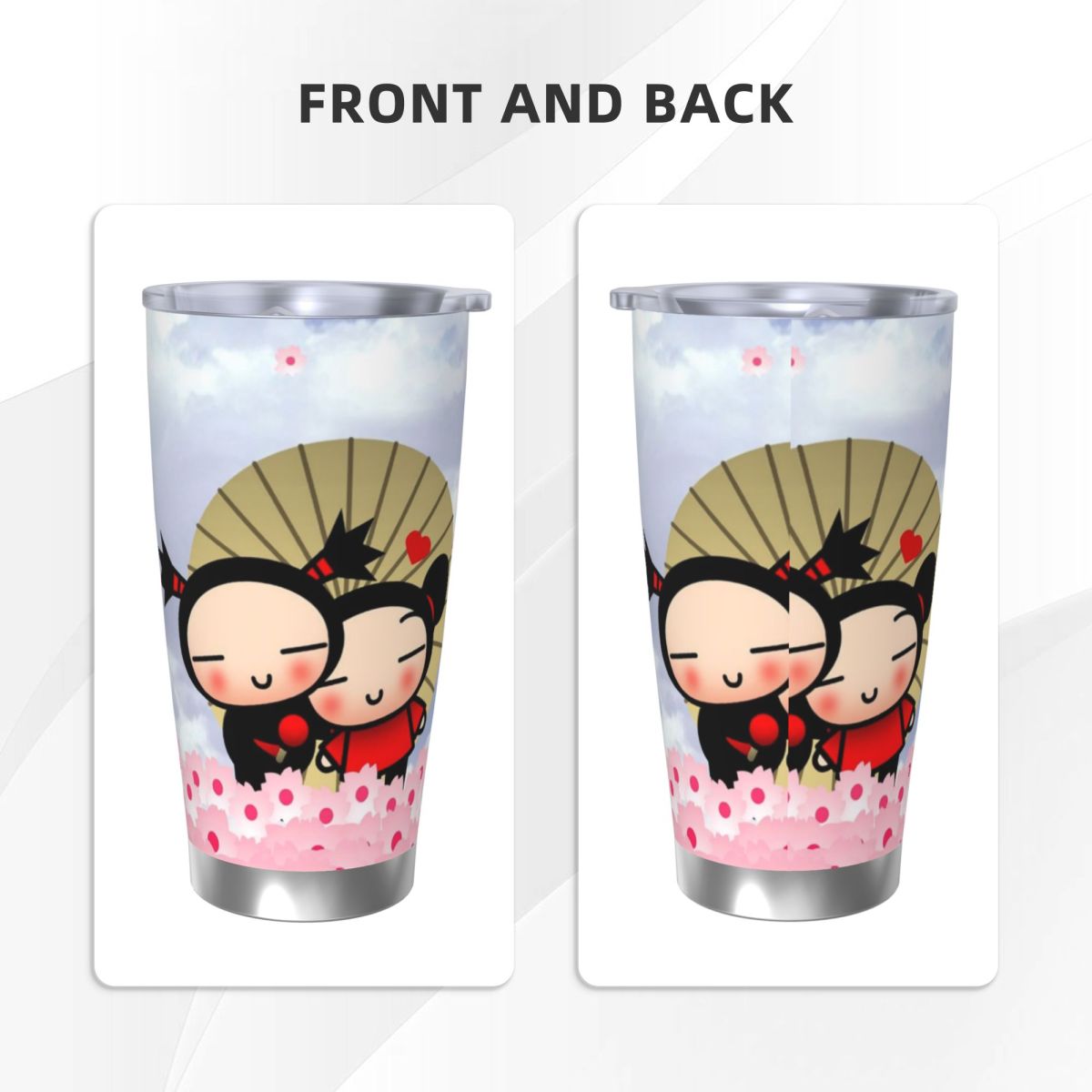 Cute Cartoon Pucca 20oz Stainl - Flask Stainless Steel review and price