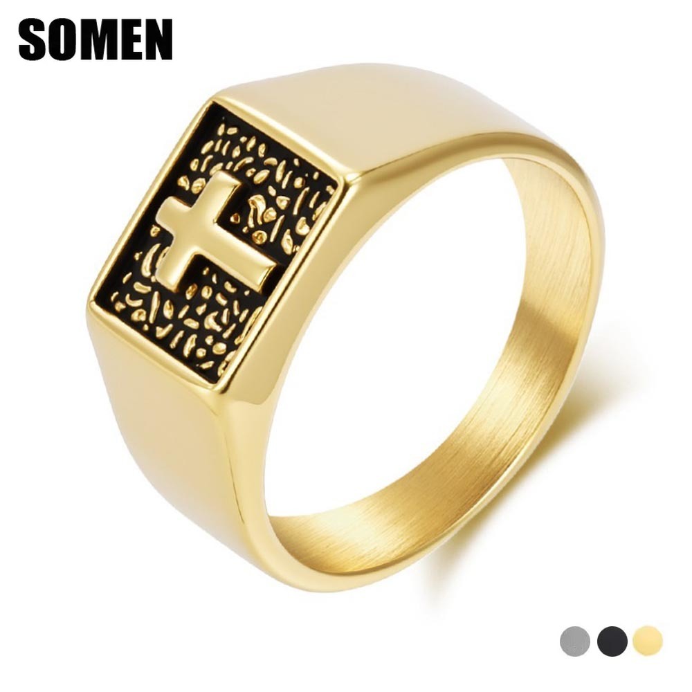 Somen Vintage Stainless Steel  - Signet Ring Men review and price