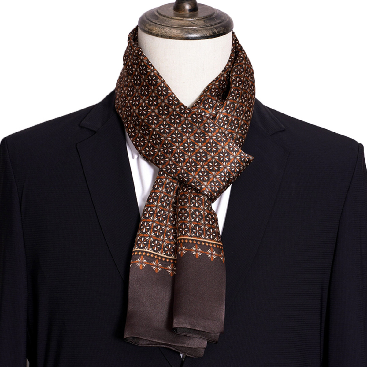 New Men's Stripe Silk Scarf Ho - Men Accessories Sale review and price