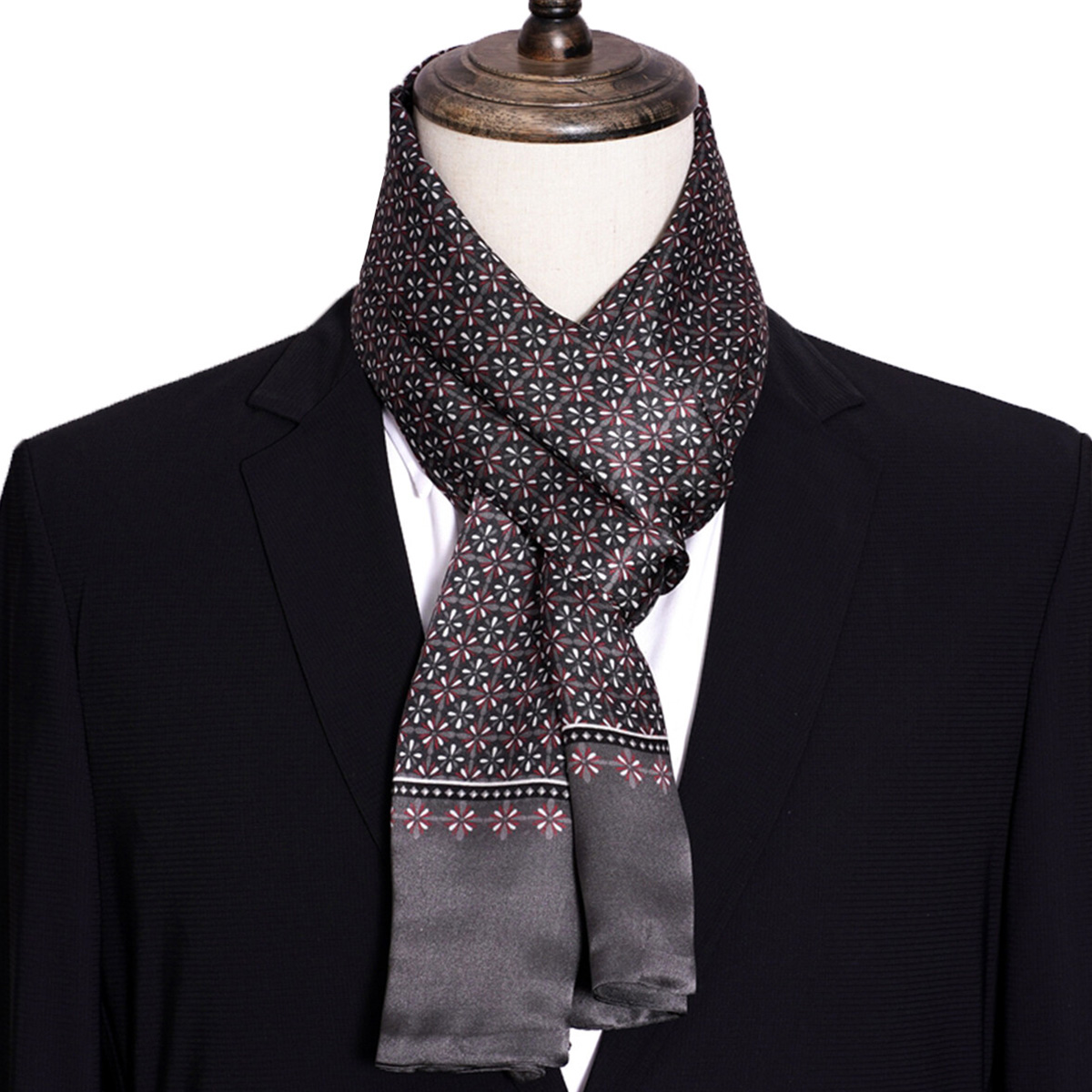 New Men's Stripe Silk Scarf Ho - Men Accessories Sale review and price