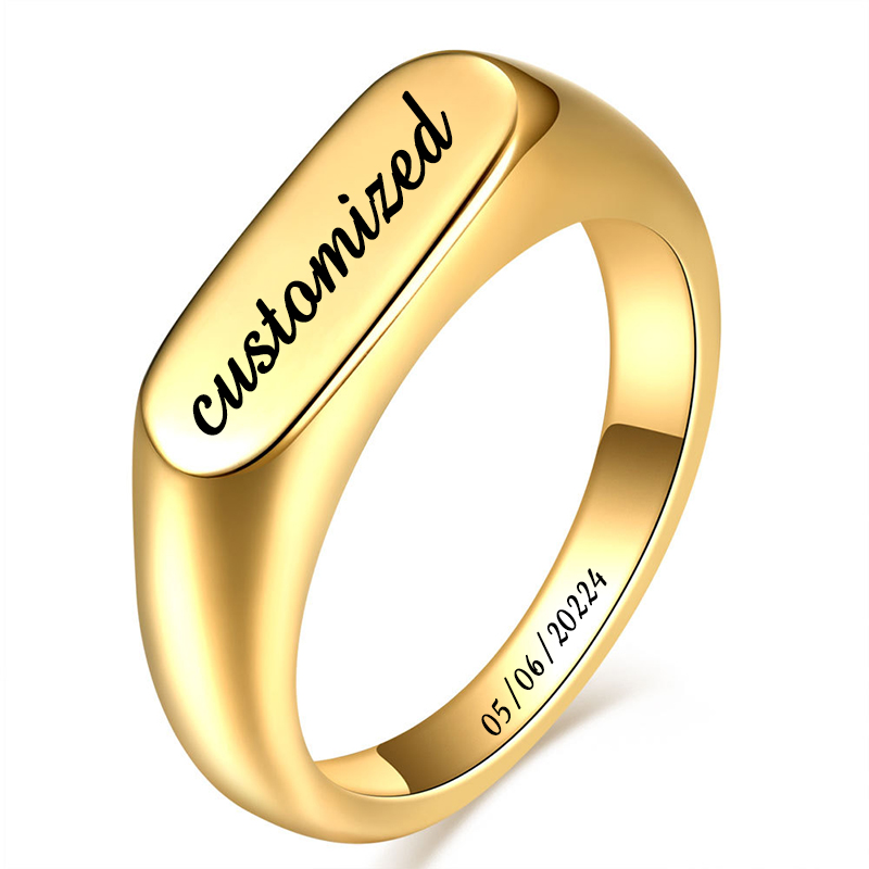 Customizable Stainless Steel S - Signet Ring Men review and price
