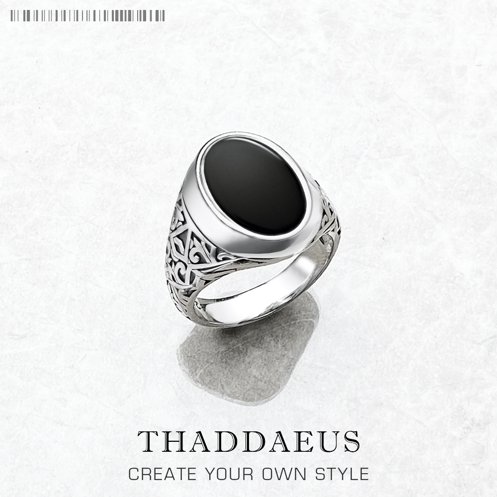 Black Oval Signet Ring Europe  - Signet Ring Men review and price