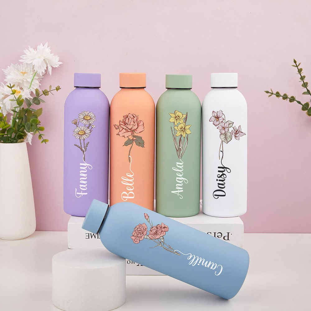 Customized Floral Water Bottle - Flask Stainless Steel review and price