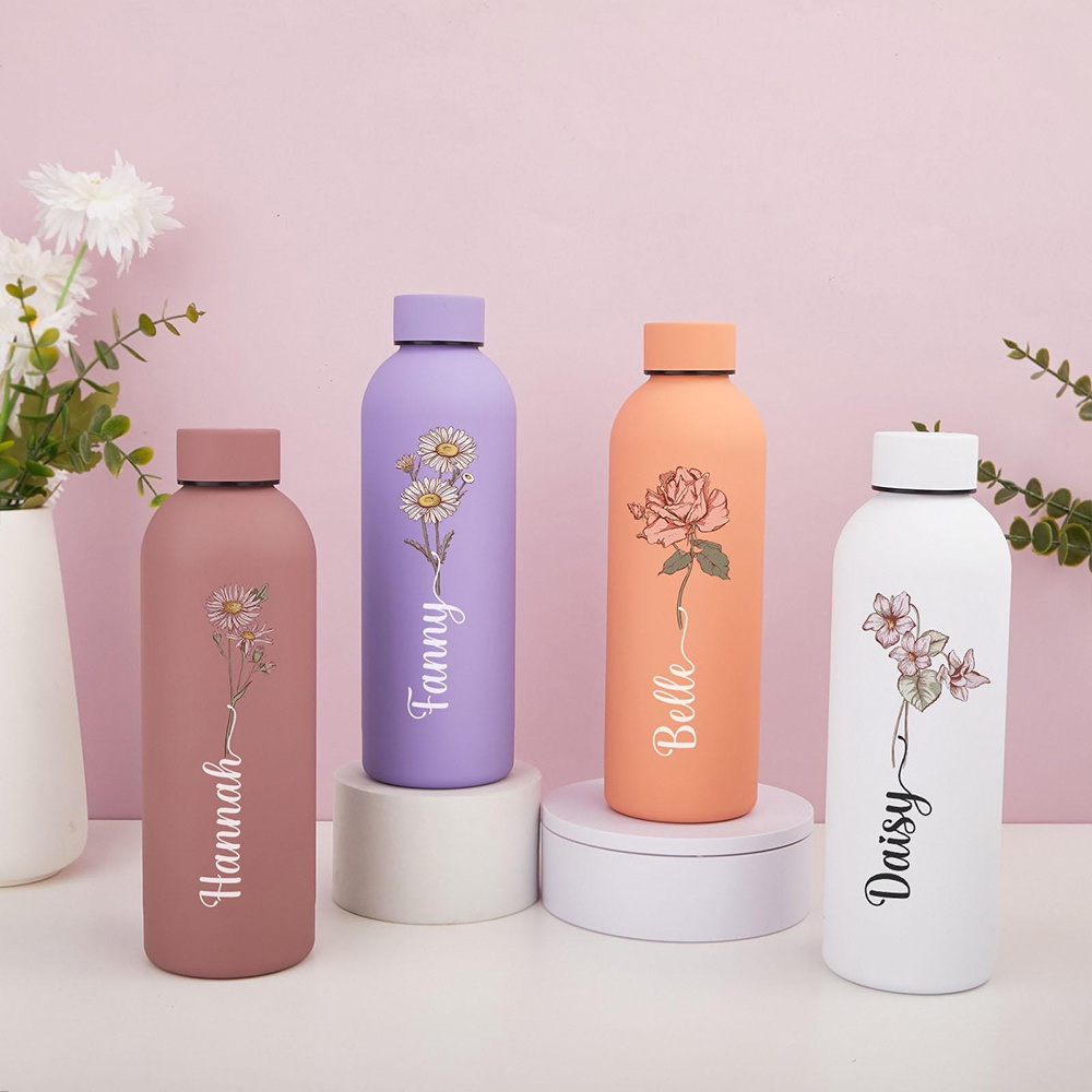 Customized Floral Water Bottle - Flask Stainless Steel review and price