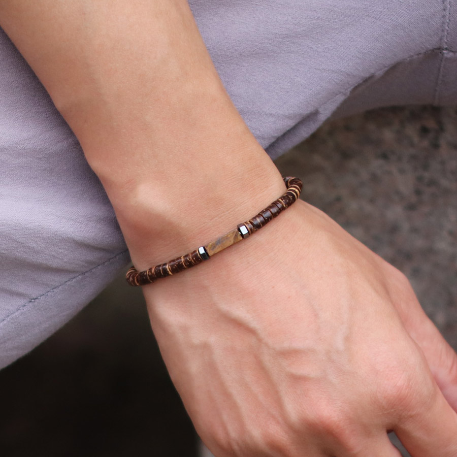 Men Retro 5mm Natural Coconut  - Men Accessories Amazon review and price