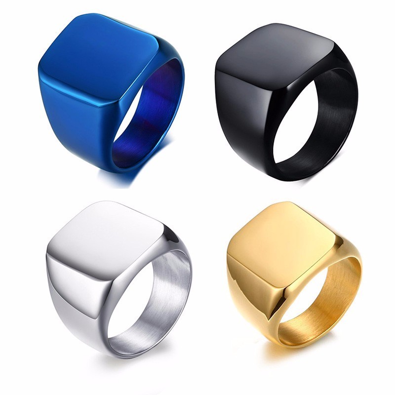 Vnox Free Personalized Stamp R - Signet Ring Men review and price
