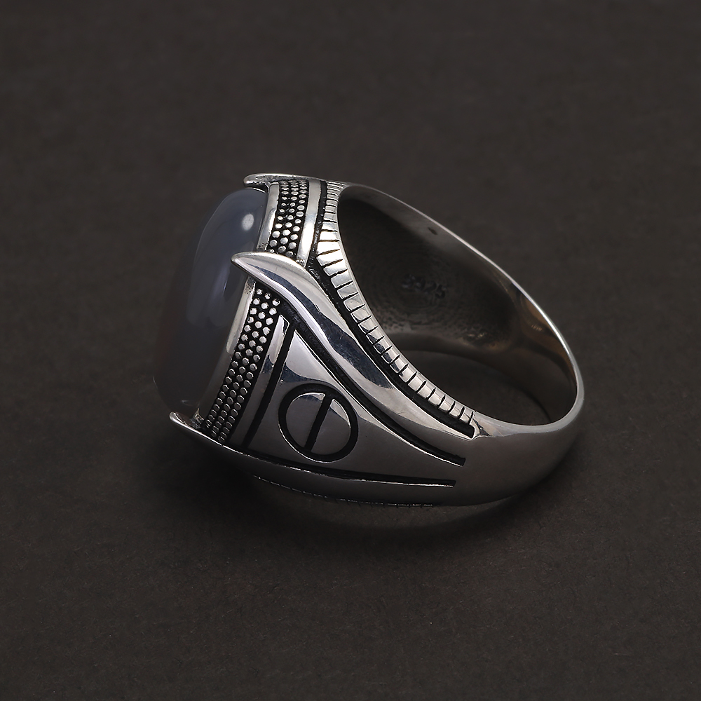 S925 Sterling Silver Agate Sig - Signet Ring Men review and price