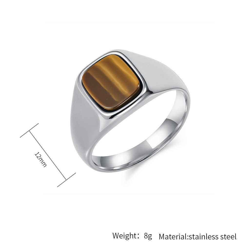 New Fashion Vintage Stainless  - Signet Ring Men review and price