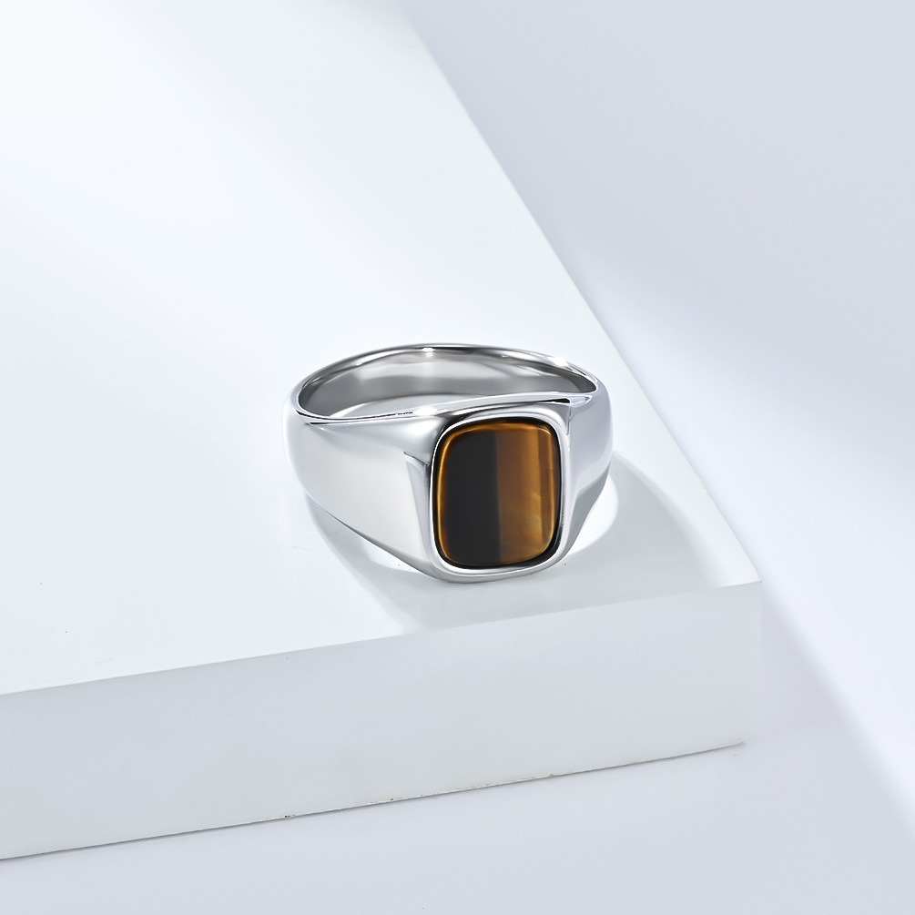 New Fashion Vintage Stainless  - Signet Ring Men review and price