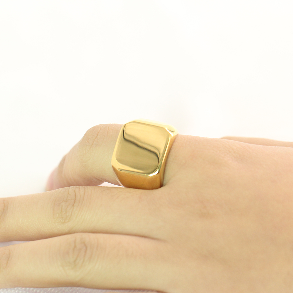 Free Engrave New Silver/Gold/B - Signet Ring Men review and price