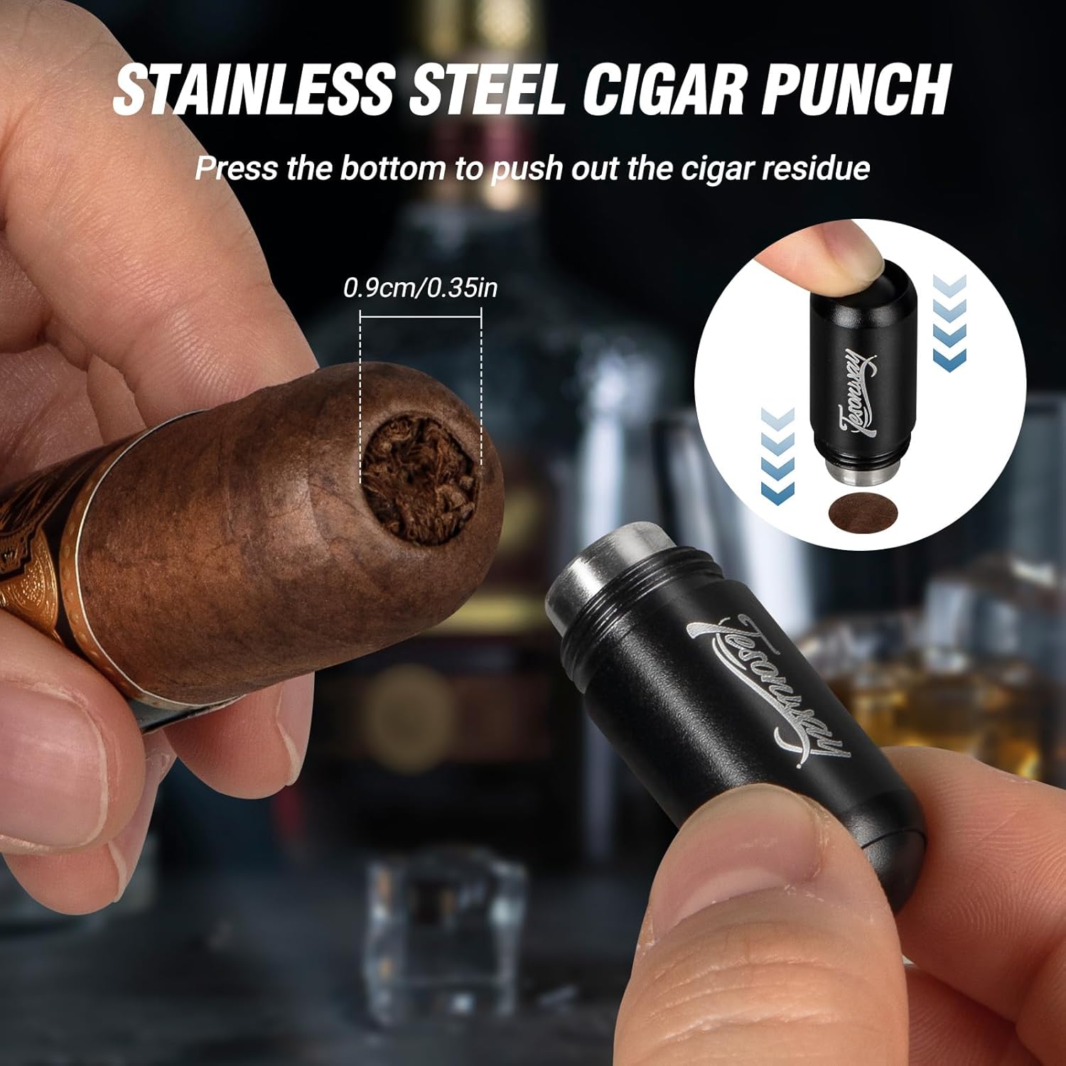 Cigar Punch Cutter, 2-in-1 Cig - Men Accessories Drawing review and price