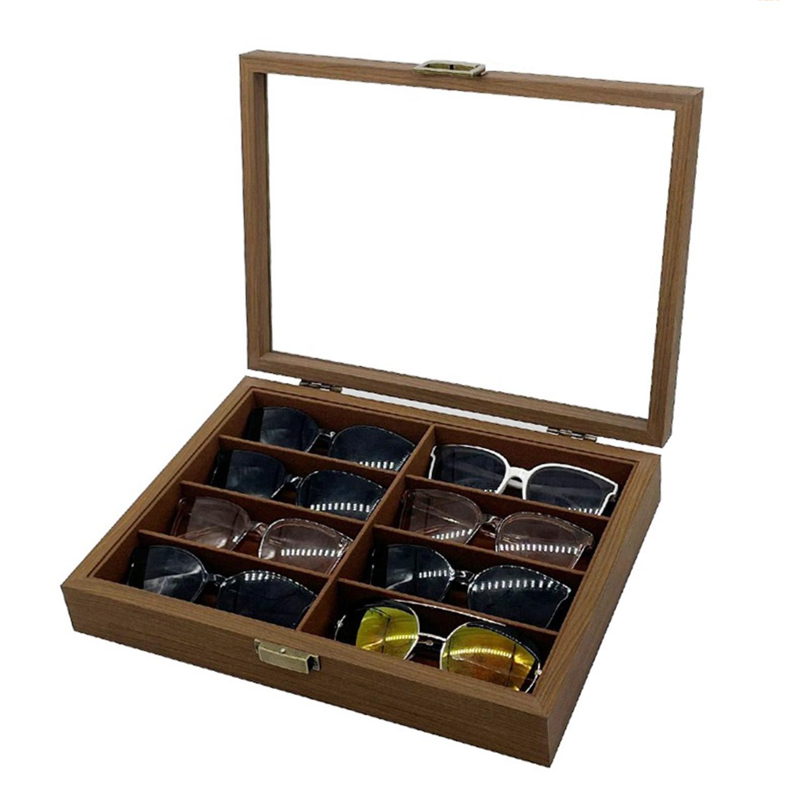 Wooden Sunglasses Organizer Bo - Men Accessories Drawing review and price