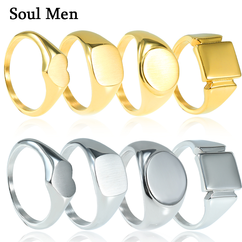 Soul Men Titanium Steel Rings  - Signet Ring Men review and price