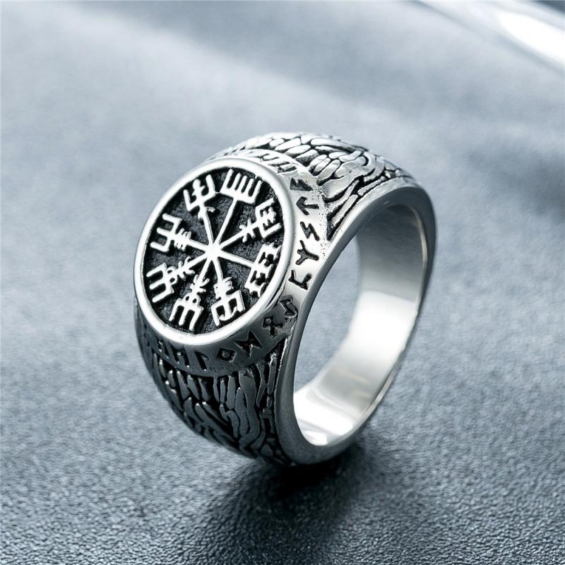 Vintage Viking Rune Signet Sca - Signet Ring Men review and price
