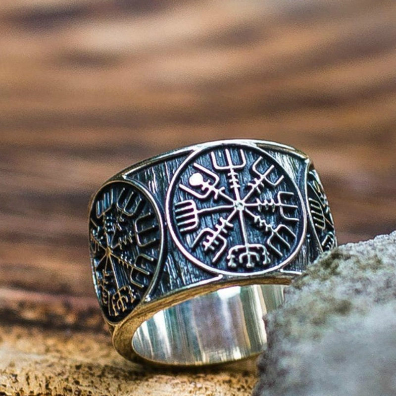Vintage Viking Rune Signet Sca - Signet Ring Men review and price