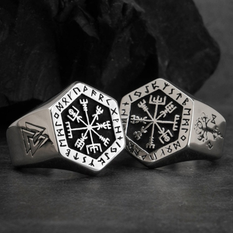 Vintage Viking Rune Signet Sca - Signet Ring Men review and price