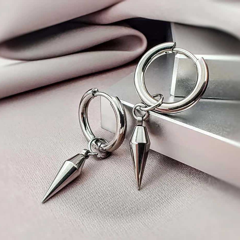 Punk rivet earring,Goth jewelr - Men Accessories Tips review and price