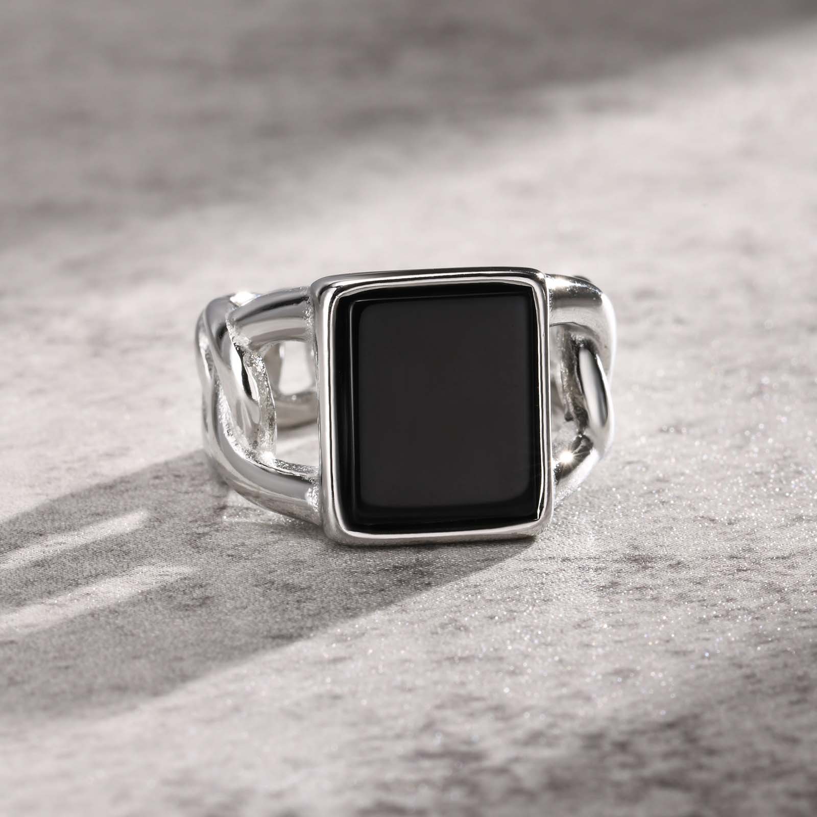 Punk Vintage Stainless Steel S - Signet Ring Men review and price