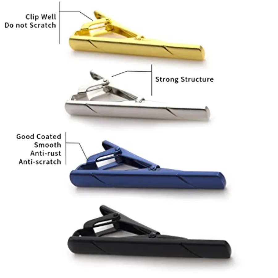4Pcs Tie Clips For Men Tie Bar - Men Accessories Fashion review and price