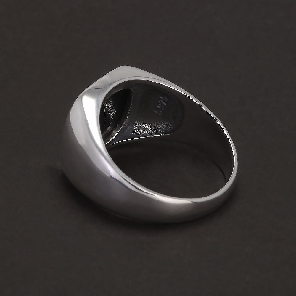 S925 Sterling Silver Black Ony - Signet Ring Men review and price