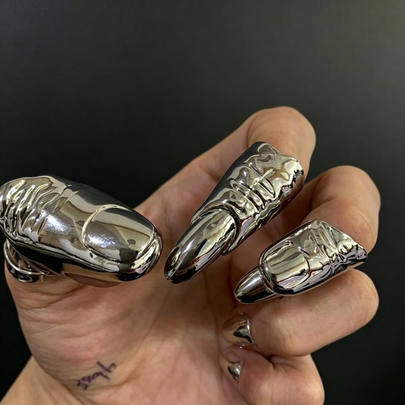 Punk Metallic Claw Nail Rings  - Men Accessories Tips review and price