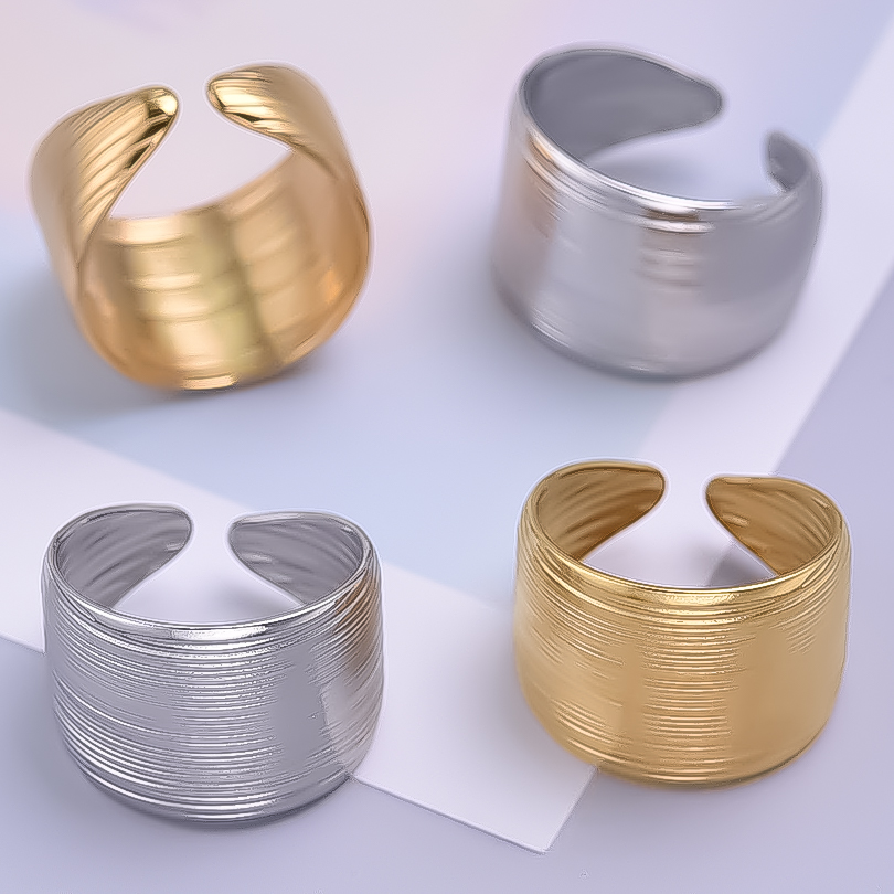 Korea Fashion Wide Ring Open S - Men Accessories Drawing review and price