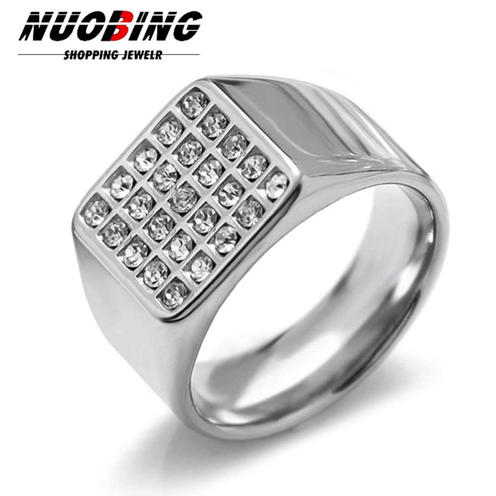 14mm Delicate Shiny Cubic Zirc - Signet Ring Men review and price